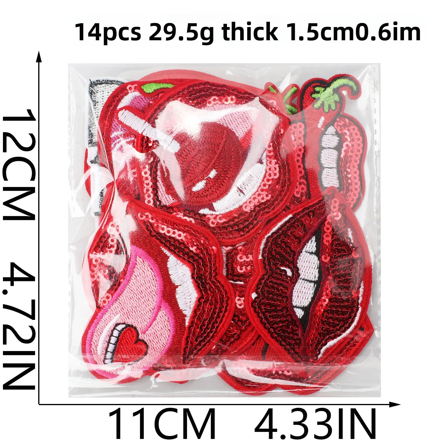 1 Peça Adesivo Termocolante de - Embroidery Lips avaliação e preço
