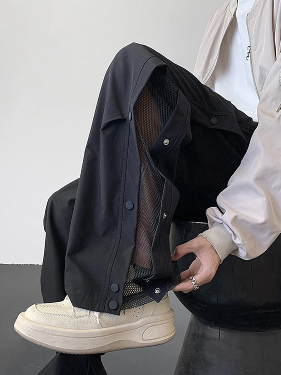 

Men's Outdoor Climbing Pants Breathable Qui Dry Button up Casual Spor Summer Polyester Fiber Straight Leg Loose Fit