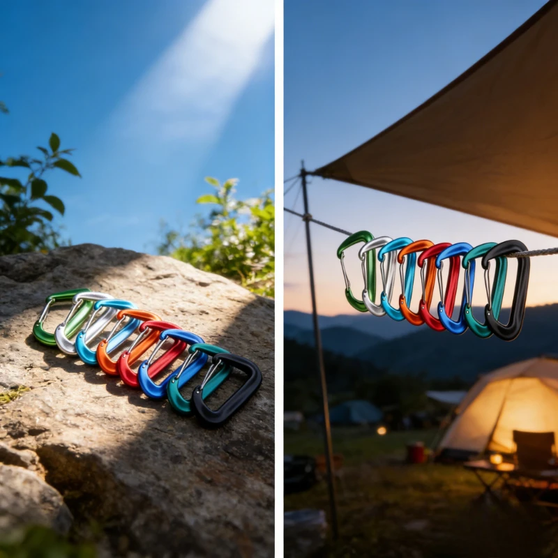 Aluminum Alloy Carabiner 12KN Heavy Duty D Ring Camping Hammock Hook Outdoor Hanging Clip for Backpack Tent Garden Waterproof