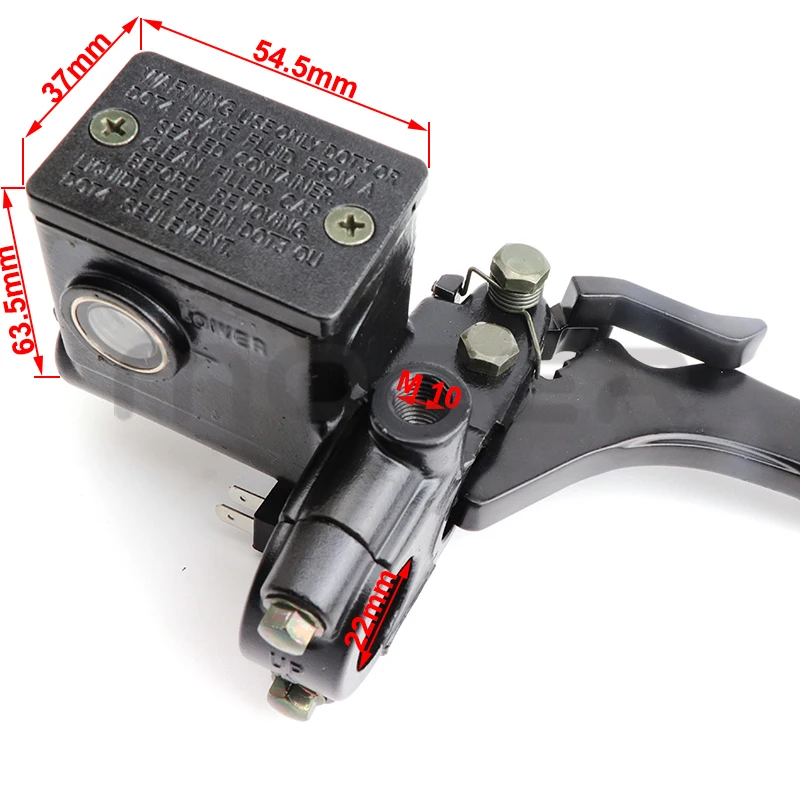 Górna pompa hamulcowa ATV Hydrauliczna pompa sprzęgła z uchwytem Blokada parkowania do 110cc-250cc GY6 Quad Dirt Bike Akcesoria motocyklowe — zdjęcie 5