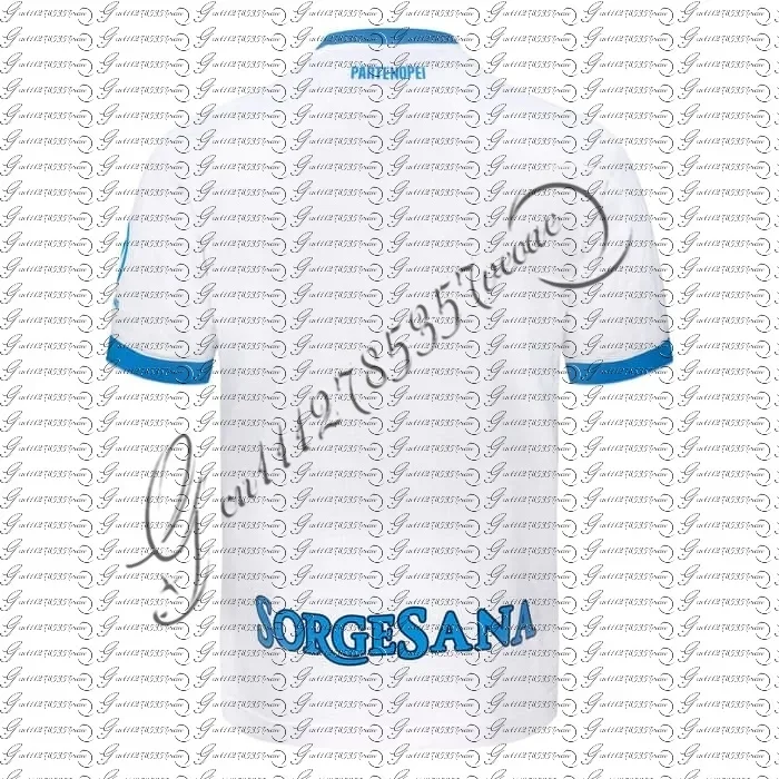 Napoli Partenopei Herren Retro Fußballtrikot SORGESANA Rücken-Print Vintage Fußballshirt Heim Auswärts Drittes Trikot 3-Farben Familien-Set – Detail 6