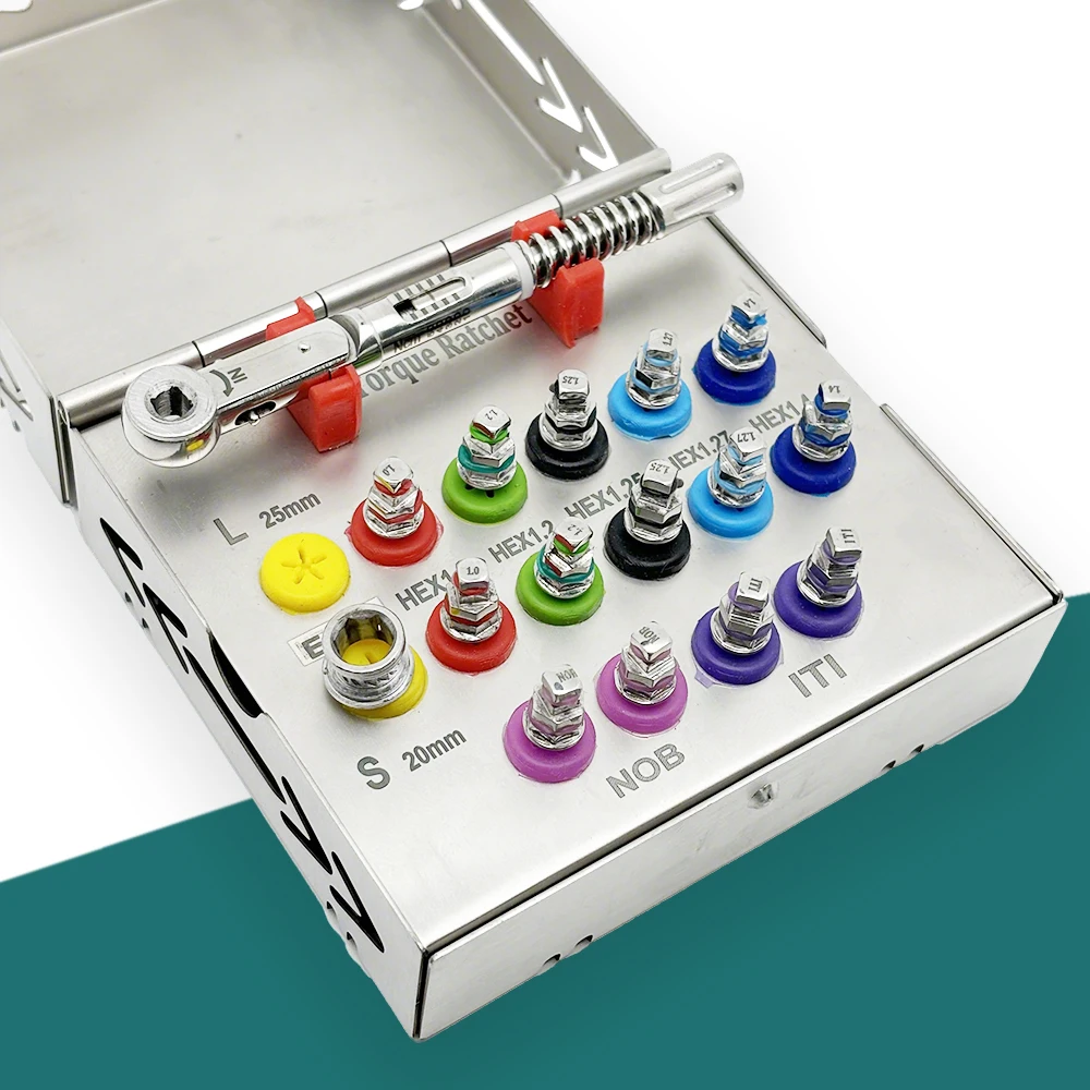 

Professional Dentist Implant Torque Wrench Screwdriver Ratchet Set Crown Bridge Surgical Instrument Tool