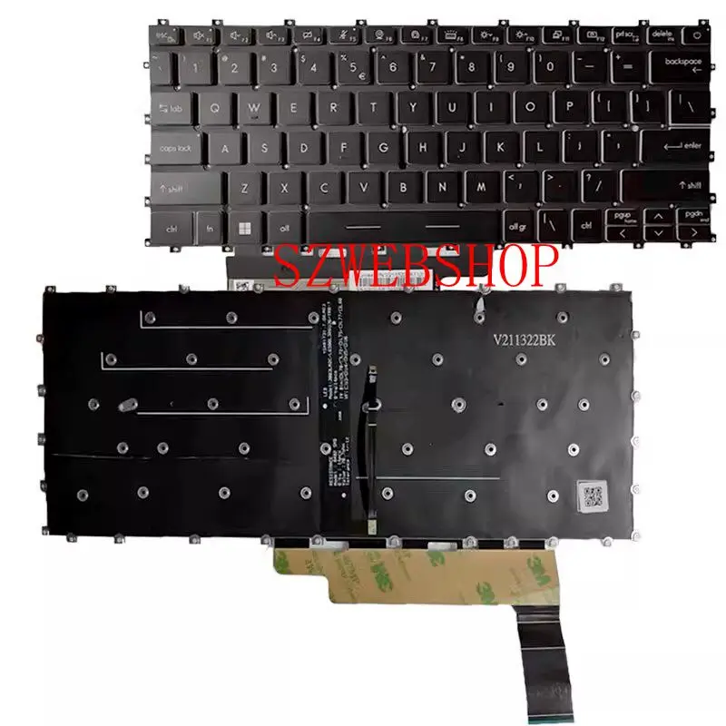 New Laptop US Keyboard For MSI Summit E13 Flip Evo A12M A12MT English RGB Backlit Black
