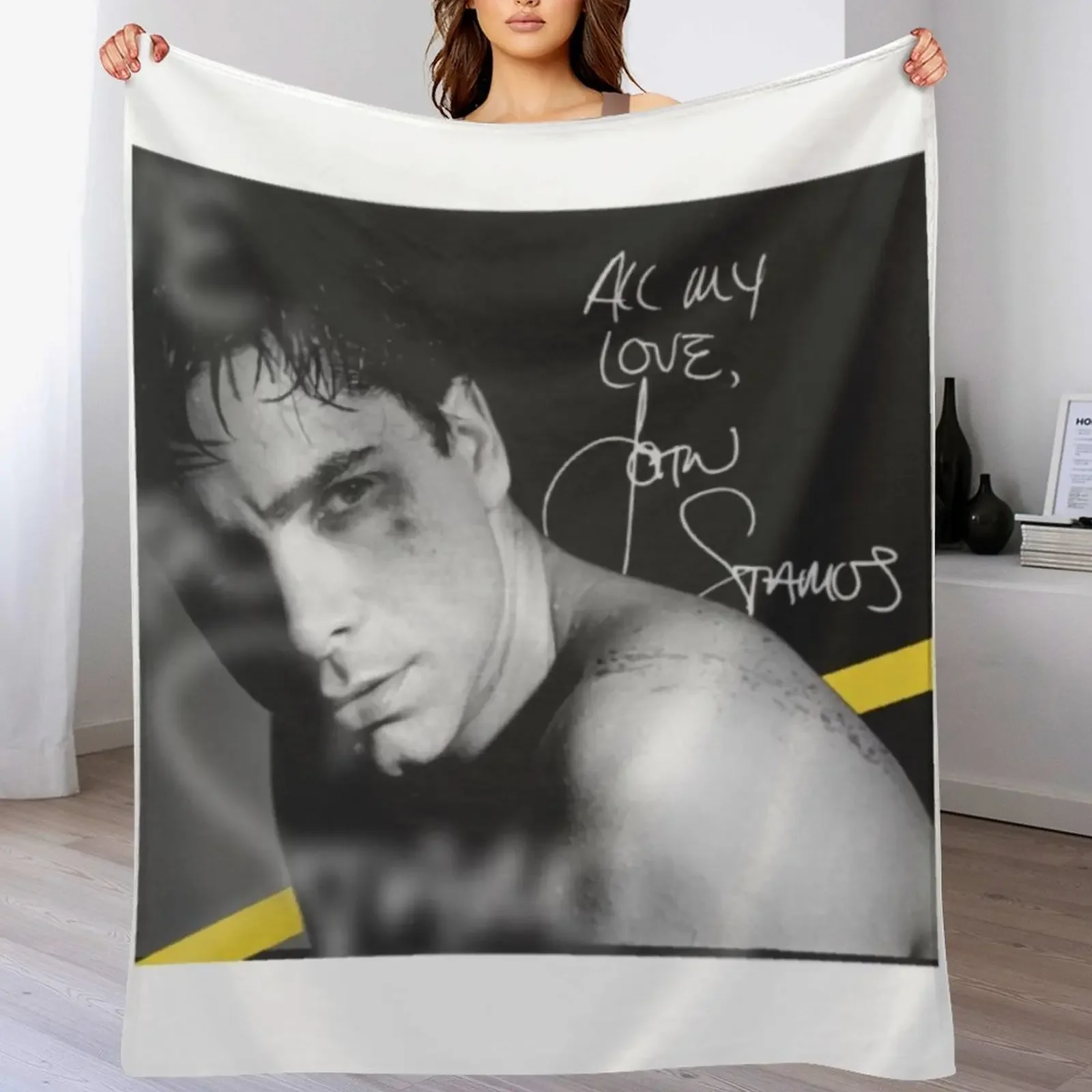 

John Stamos Throw Blanket Decoratives Winter beds Flannels Camping Blankets