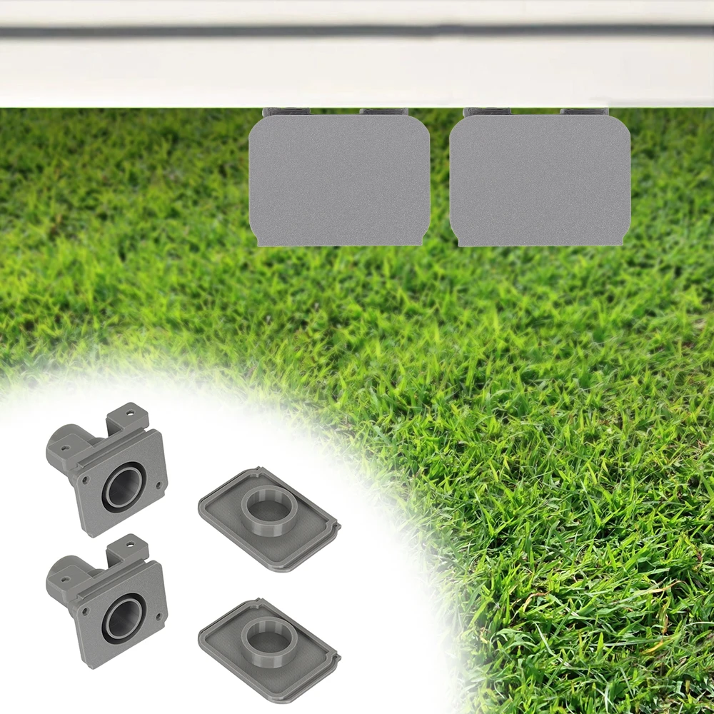 

2pcs 28mm Grey Caravan Waste Water Outlet Socket Compatible With 28mm Convolute Hose Caravan RV Camper Replacement Accessories