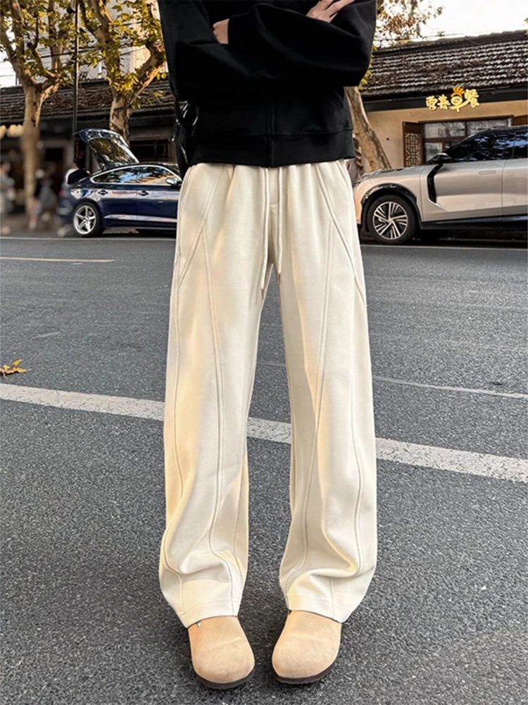 

Plain Trousers Men's Sweatpants Clearance Retro Essential Comfortable Deals Korean Cool New in Y2k Draped Male Sports Pants