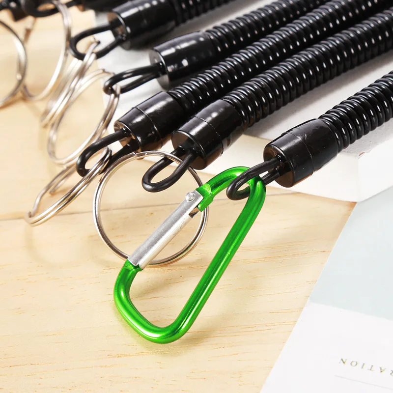 10Pcs Mountain Climbing Buckle Anti-loss Spring Rope Lure Fishing Gear Fishing Accessories Fishing Rod Anti-loss Rope