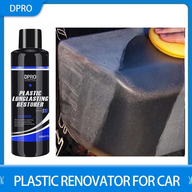 Dpro Plastic Renovator Leather Restore Coating Car Polish Plastic Rubber Repair Interior Cleaner Black Gloss Car Detailing ﻿