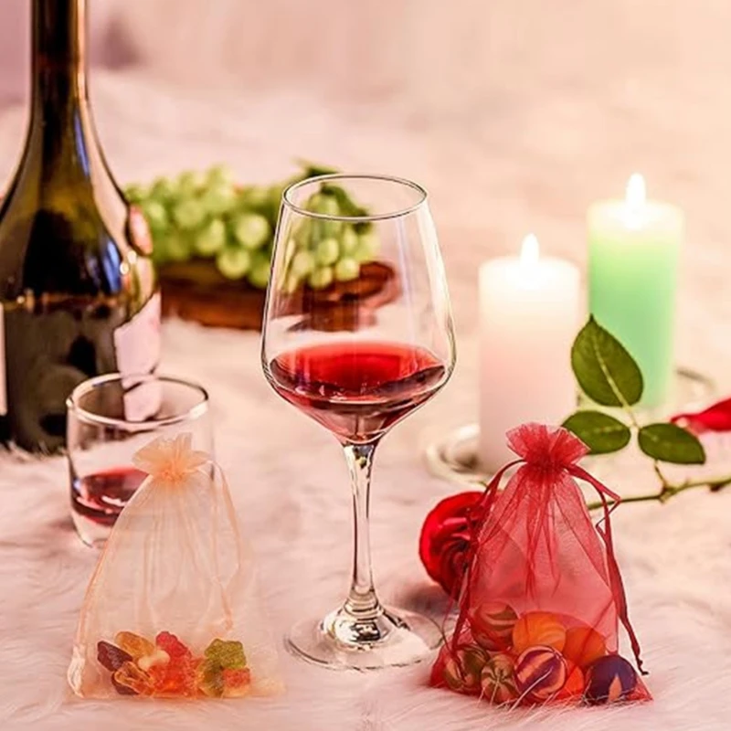 50 stuks stijlvolle tassen festival geschenkzakken mesh snoepzakjes bruiloft feestartikelen 634D