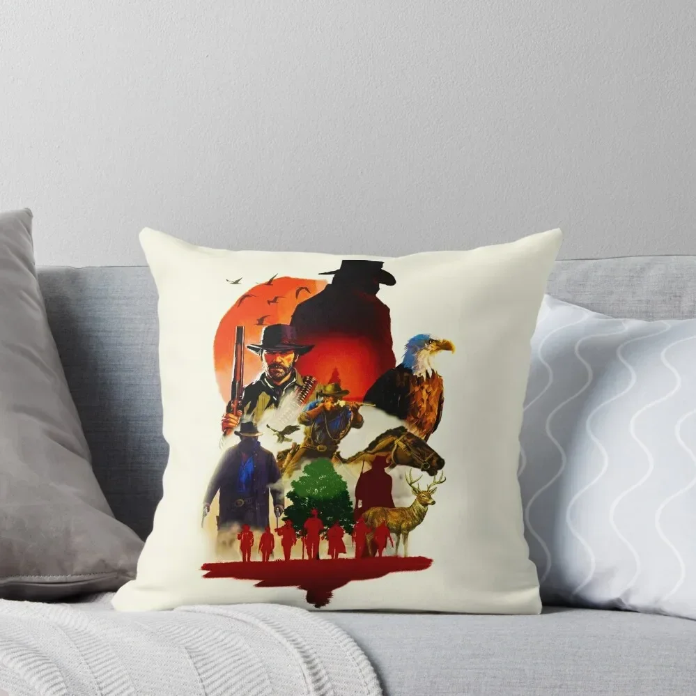 Red Dead Redemption 2 Wild West Throw Pillow christmas cushions covers Sofa Cushions Bed pillowcases Sofa Cover pillow