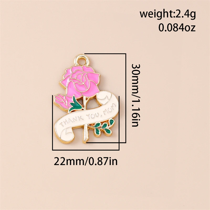 10 Stück niedliche, bunte Emaille-Blumen-Anhänger für Ohrringe, Halsketten, Armbänder, DIY-Bastelarbeiten, Schmuckherstellung, Zubehör – Detail 12