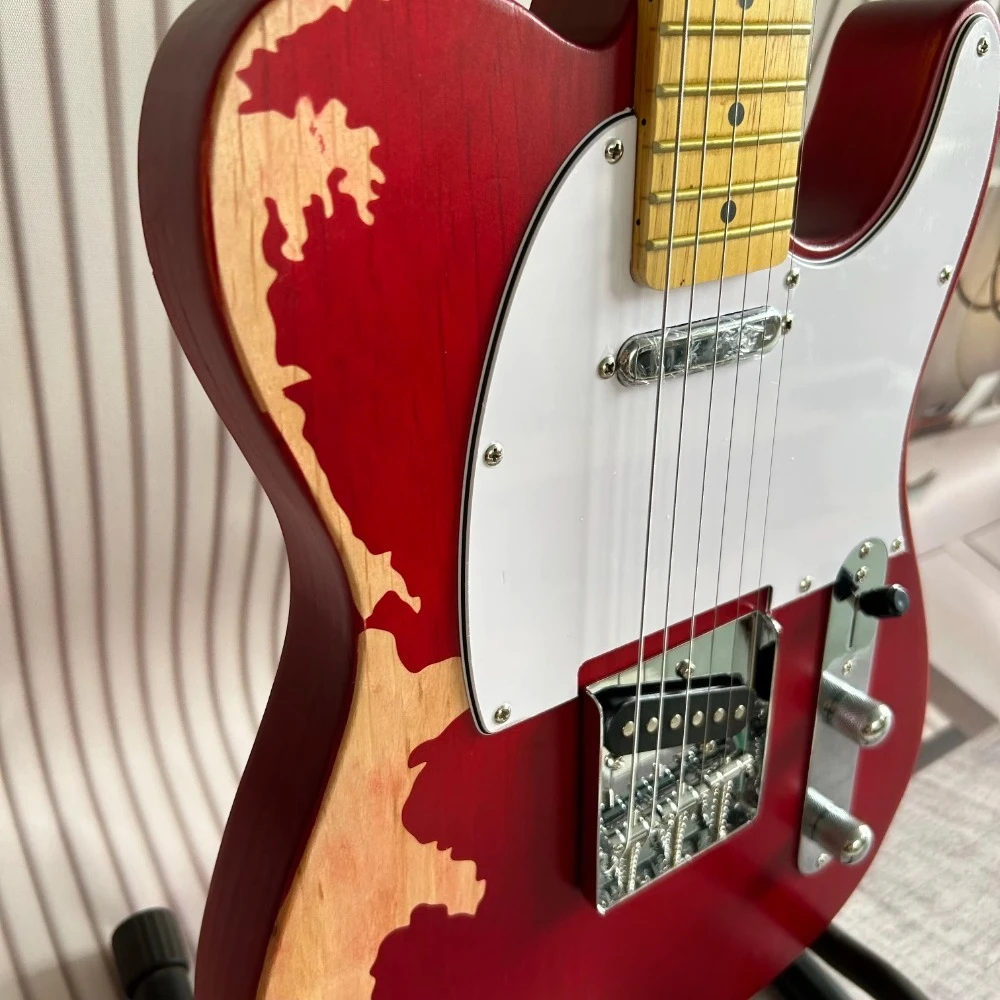 Handmade 2026 Custom Store Custom-Made Guitar Red Playing Cards Paint Finish Guitar