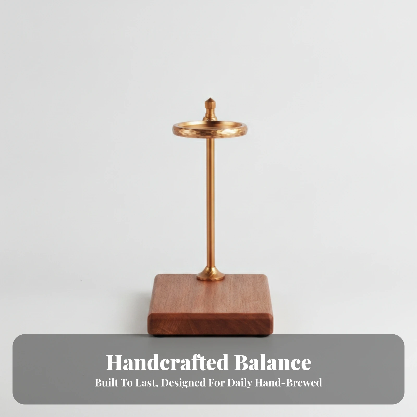 Pour-over Coffee Dripper Stand Countertop-Friendly Coffee Dripper Stand with Wooden Base Holder Compact Minimalist for Baristas