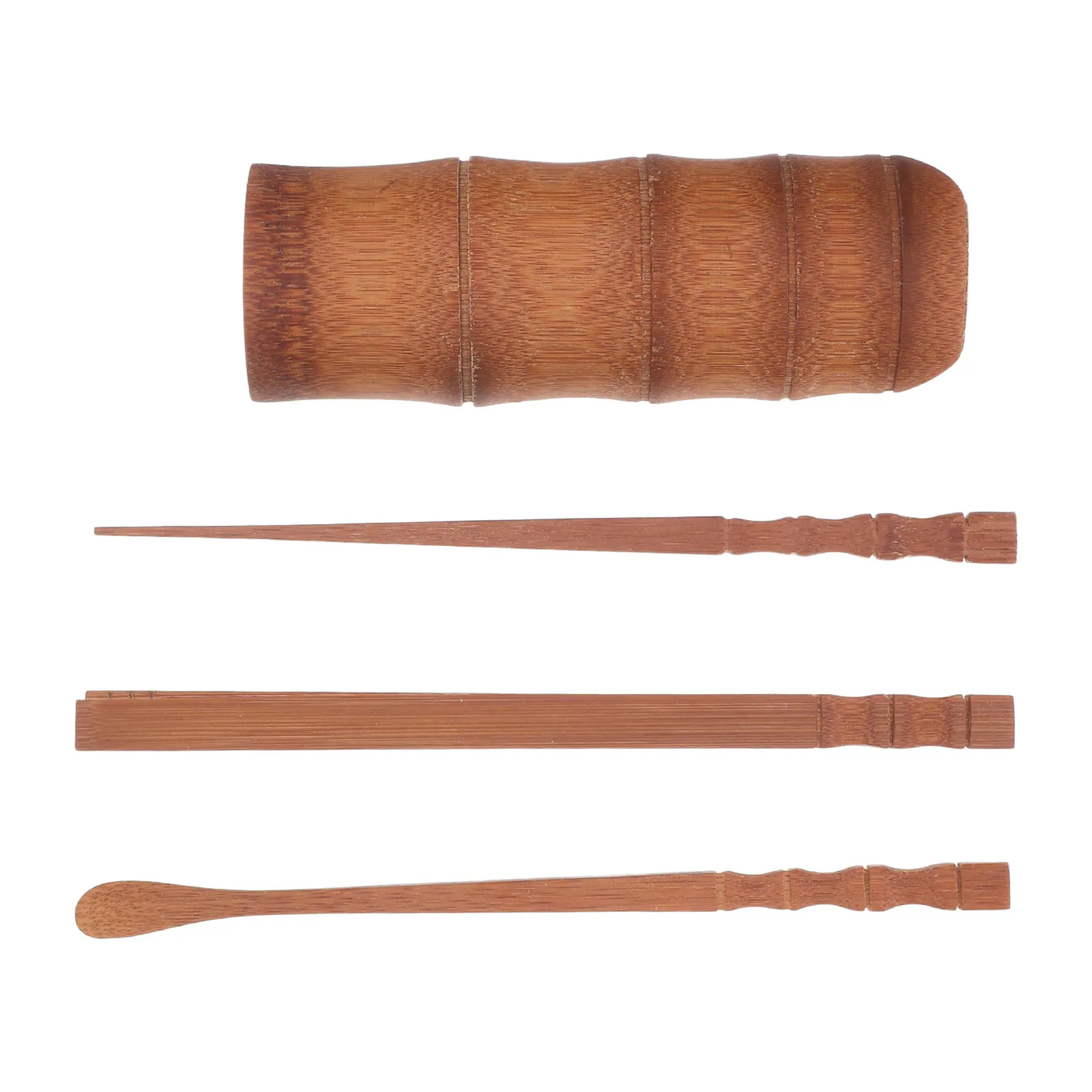 1Set Bamboo Gongfu Tea Ceremony Tool Accessories Traditional Chinese Matcha Scoop Needle Clip Portable Tea Brewing Kit