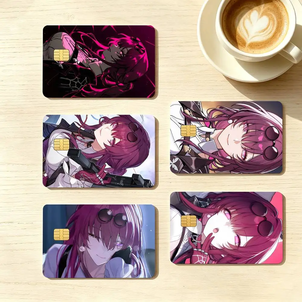 H-Honkai Star Rail Kafka  Credit Card HD Stickers Game Card Decal Small Chip Waterproof Sticker Gift
