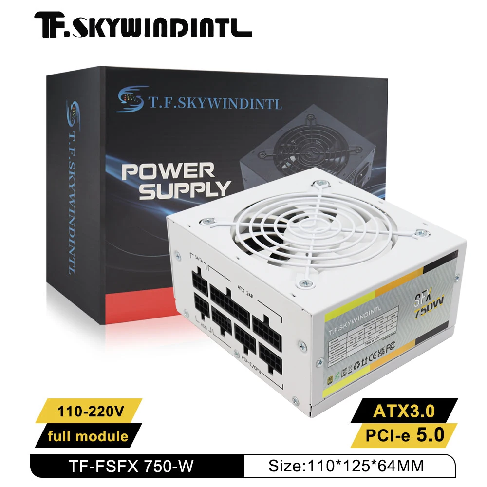 yZ[zSFX 750W zCgd tW[ ATX3.0 PCIE5.0 ~jITXV[VΉ ^PCP[Xp 100/220V