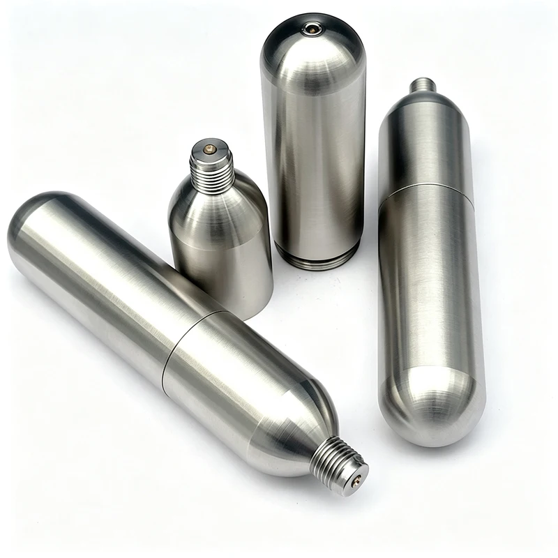 45g Rechargeable Cylinder Refillable CO2 Cartridge Stainless Steel for Snorkel Diving Kayak Life Jacket Inflation Pneumatic Tool