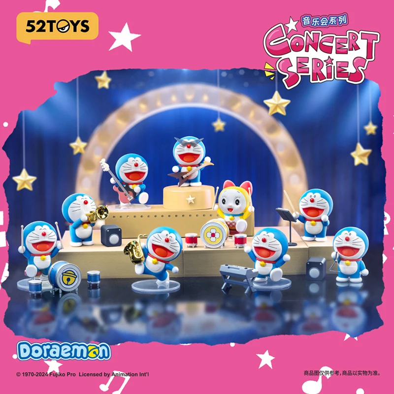 

Оригинальные 52 Игрушки Doraemon глухая коробка концерт робот Кот кукла девочка игрушка фигурка орнамент подарок на день рождения игрушка