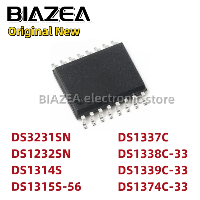 1piece DS3231SN DS1232SN DS1314S DS1315S-56 DS1337C DS1338C-33 DS1339C-33 DS1374C-33 SOP16 Chipset