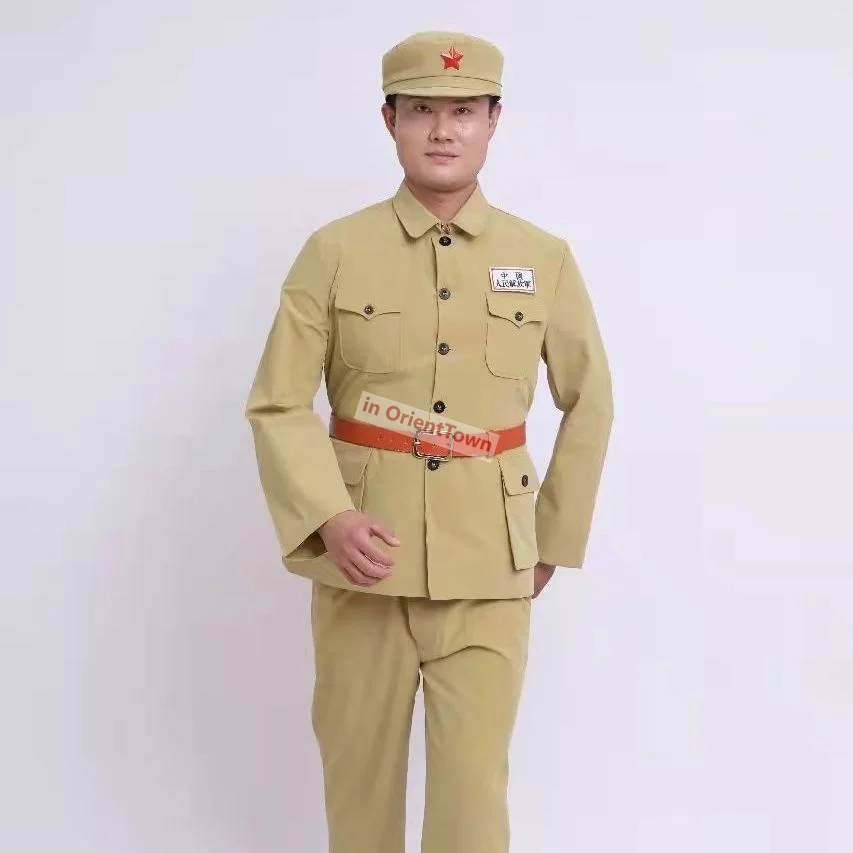 Movie TV Drama Chinese People's Volunteers Clothing Korean War Performance costumes 1950s styles of Uniform Hat Coat Trousers