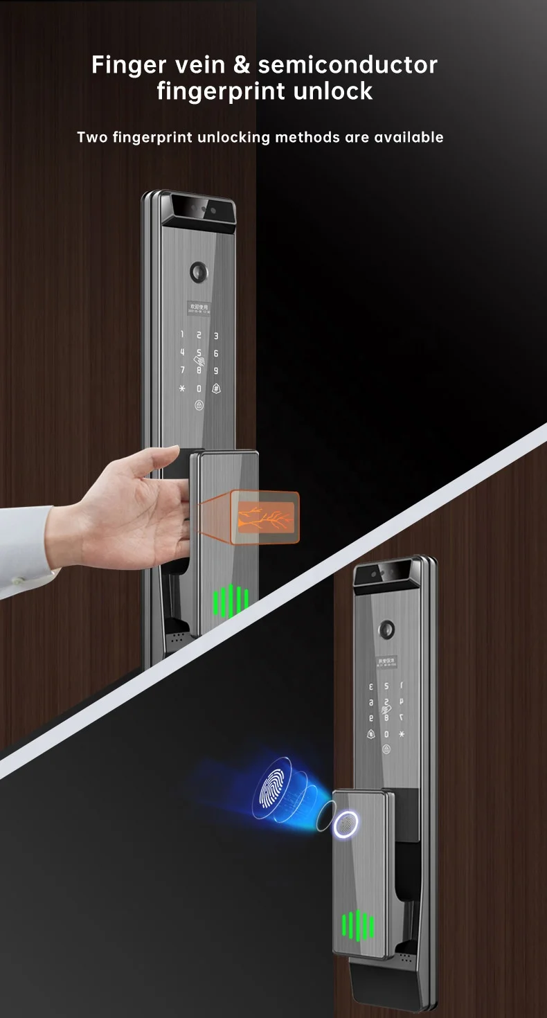 YOUHE Tuya Smart Lock Automatic Biometric Lock Wifi App Combination Home Security Fingerprint Lock