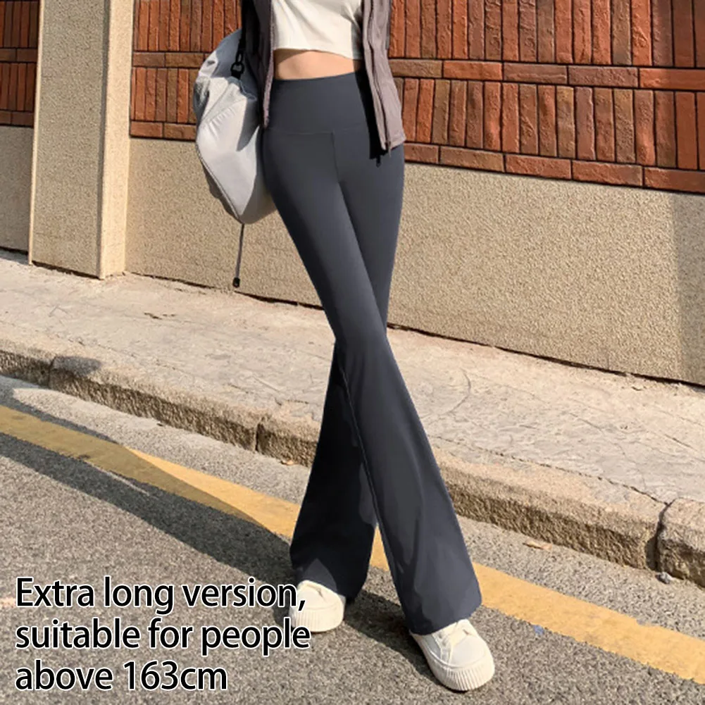 

High Waist Leggings Black Wide Leg Fitness Pants Casual Sport Style Extra Long Option Lightweight Comfortable Fit