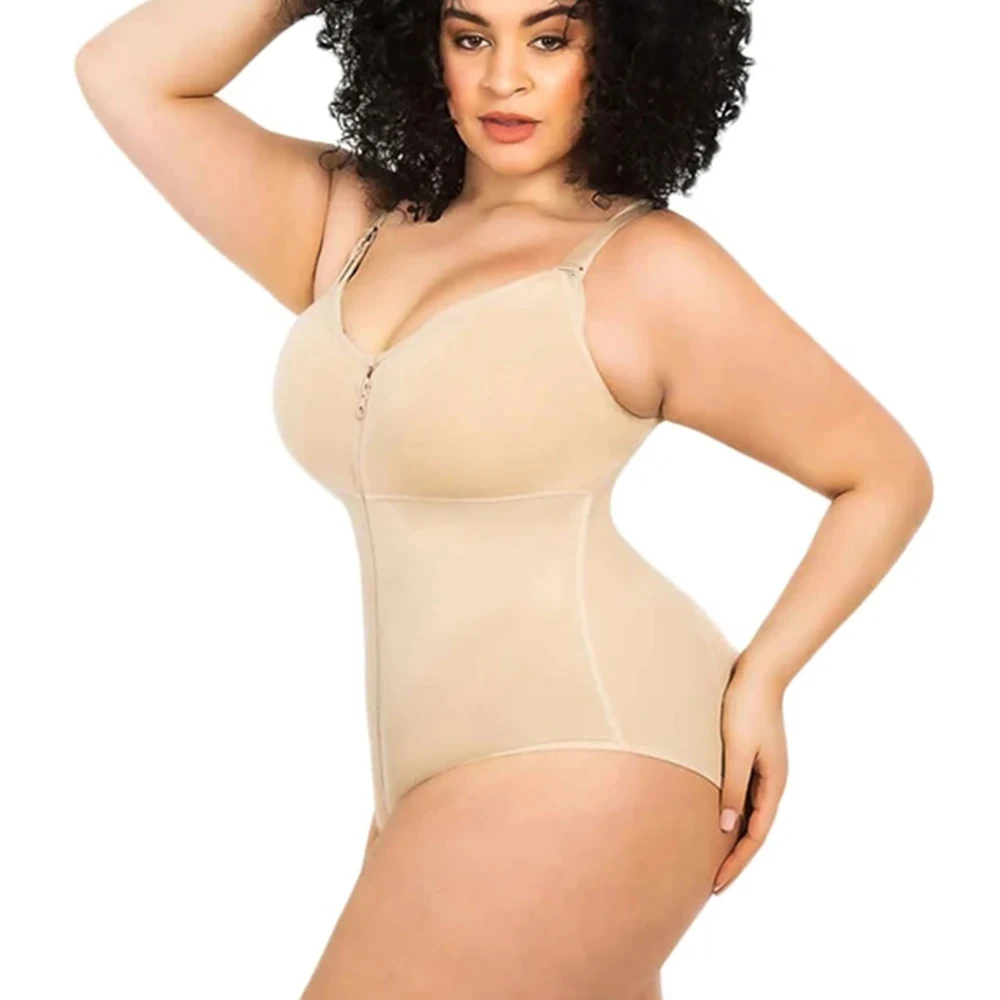 

Hiphugger Body Shaper with Bra | Butt Lifter Tummy Control Fit Everyday Front Zip Sculpting Shapewear Panty