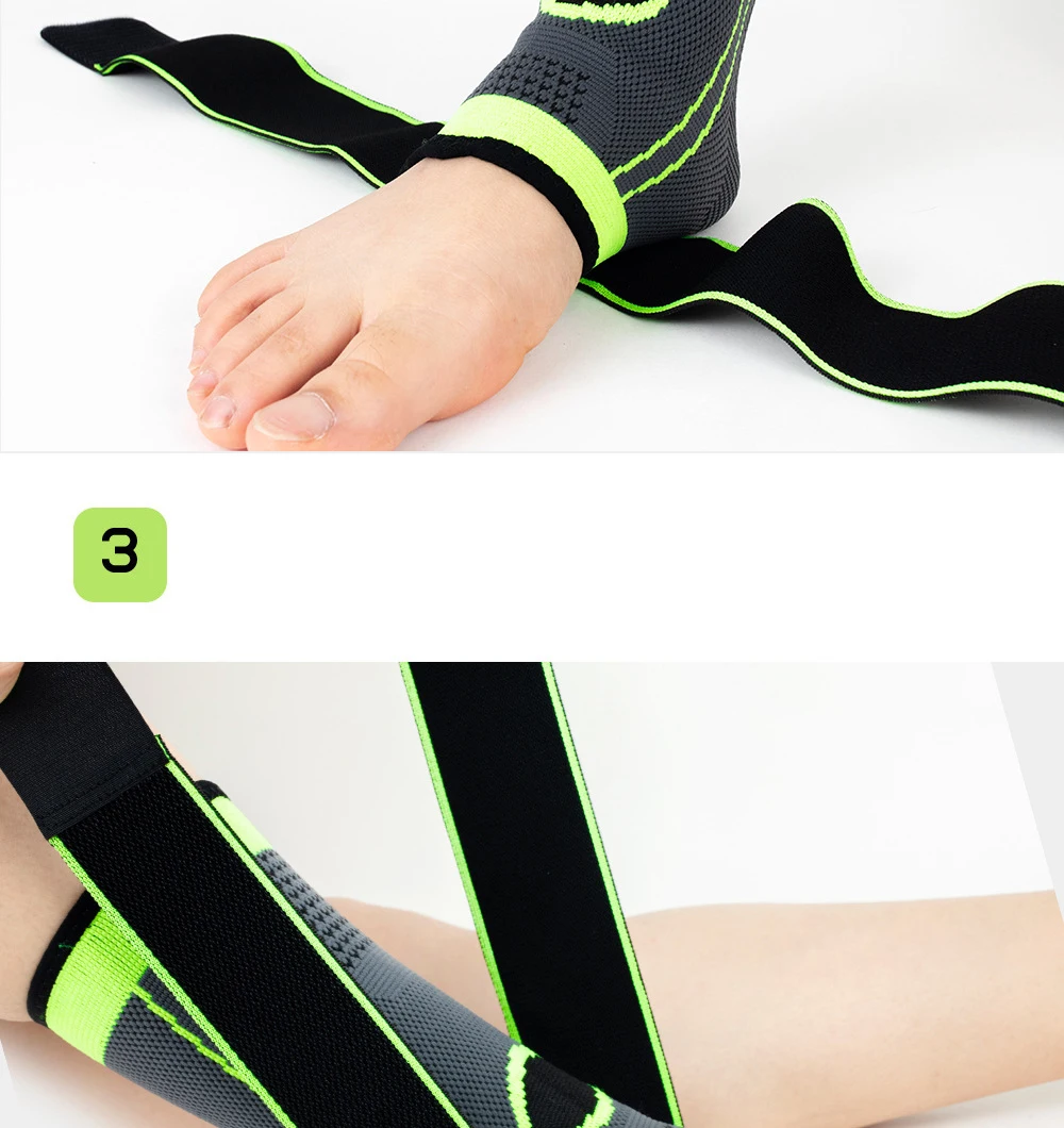 Knöchelschutz Sport Gym Zubehör Männer Frauen Sport Wrap Kompression Basketball Knöchelstütze Laufen Gestrickte Knöchelbandage – Detail 12