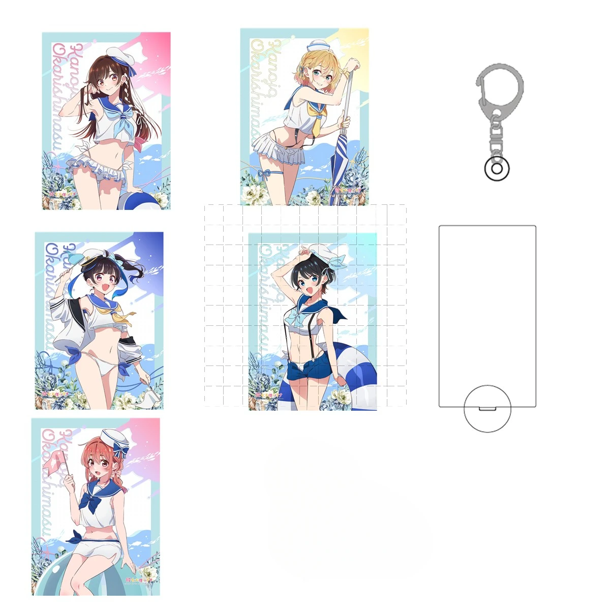 Game Mami Nanami Ruka Sarashina Sumi Sakurasawa Chizuru Mizuhara Acrylic Stand Figure Doll Anime Keychain Cosplay Toy for Gift