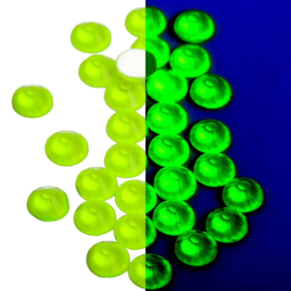 All Size Noctilucent Neon Rhinestones Flatback Glass Non Hot Fix Rhinestone Fluorescence Glitter Stone Nail Art Decorations