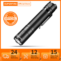 New SUPERFIRE A15 Powerful LED Flashlight Mini EDC Torch USB-C Rechargeable 18650 Lantern for Camping Outdoor Emergency Lighting