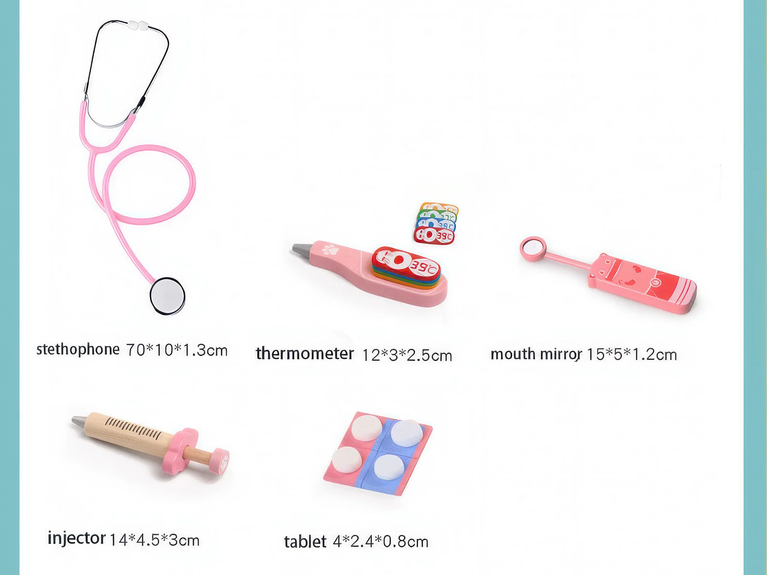 子供用木製お医者さんセット、キッズごっこ遊びおもちゃ、医療キット、男の子と女の子のための病院ごっこ遊びおもちゃ
