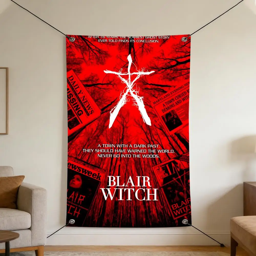 Movie T-The B-Blair W-Witch P-Project Flags Cozy Home Flag 4 Grommets Anti-Wrinkle Waterproo  Indoor
