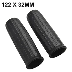 2Pcs Wheelbarrow Rubber Handles Round Tubes Black Replacement Universal Handles Anti-skid Handle Cover 122x32MM