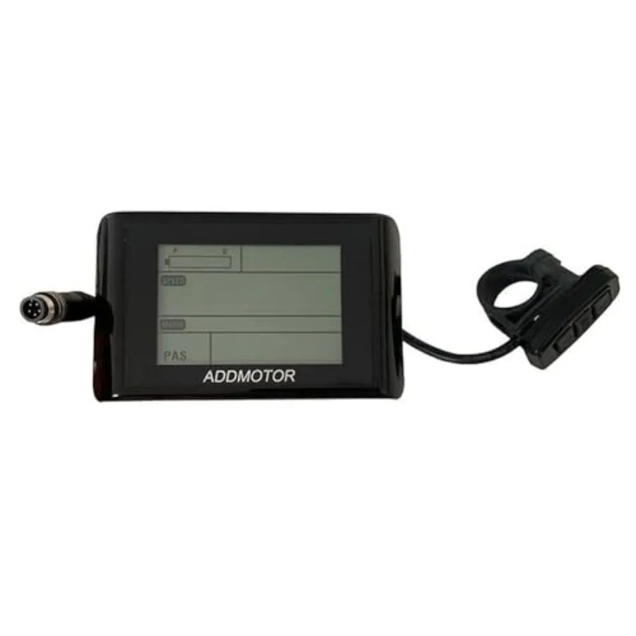

Electric bicycle conversion kit LCD display meter for speed control, 48V, black anodized aluminum housing, high-contrast screen