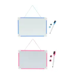 Droog Wisbord Schrijfbord Herbruikbaar Dubbelzijdig Memo Herinnering Kinderen Tekening Klein Wit Bord Magnetisch Whiteboard Met Marker