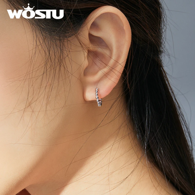 WOSTU 925 Sterling Silver Gold-plated Love Drop Star Triangle Stud Earrings Simple Fine Jewelry Suitable for Daily Accessories
