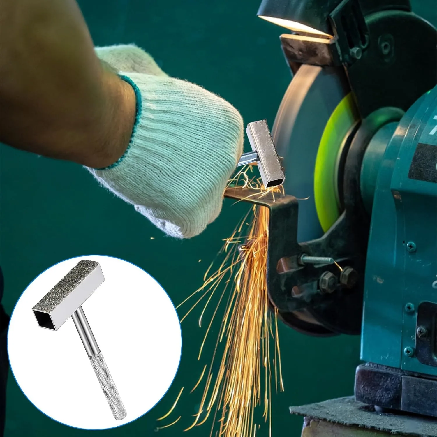 

45mm Grinding Wheel Dresser Diamond Sharpening Stone Abrasive Tool Bench Grinder Dressing Tool for Truing Grinding Deburring