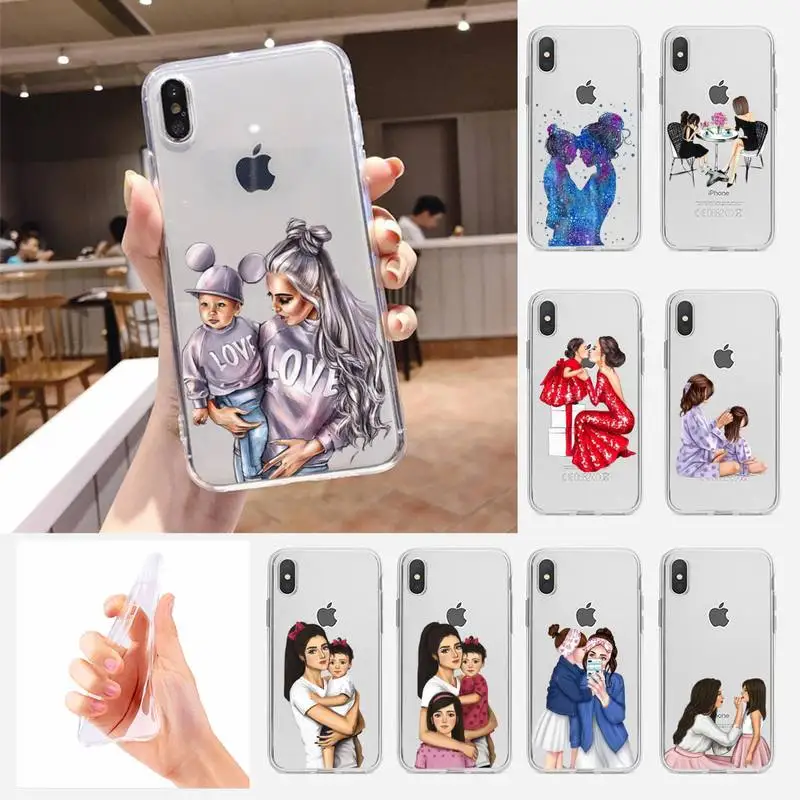 Baby Mom Girl Super Mom Phone Case For Samsung A10s A20S A30S A50S A10A 12 A20 A20E A40 A30 A50 A70 A31 A51A52 A71 Transparent