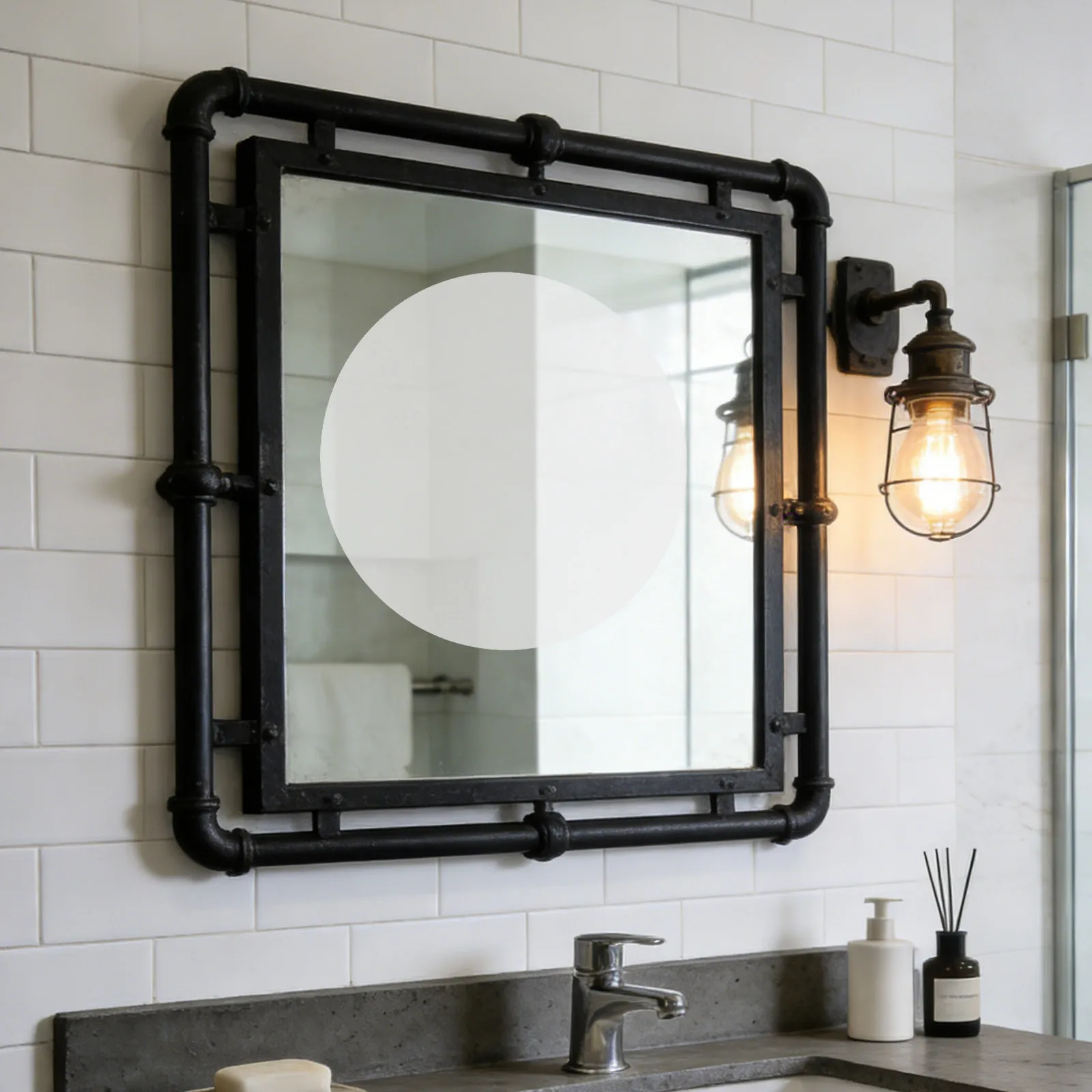 Anti-Fog Bathroom Mirror Film 5.91 Inch Round Waterproof Sticker Protective Film Shower Room Hotel Use Reusable Defogger Clear - view 5