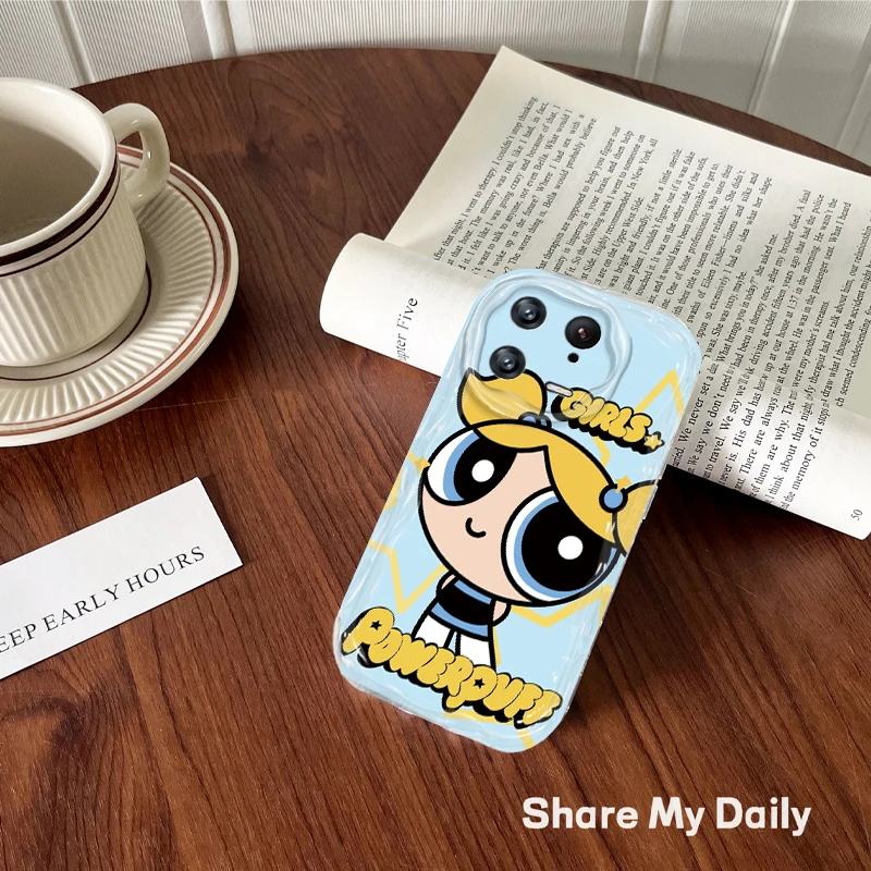 P-Powerpuff Girls Phone Case For XIAOMI 14 13 12 11 T Pro 13 12 11 Lite Poco F6 F5 F4 F3 X6 X5 X4 GT M3 M4 Pro Shockproof Covers