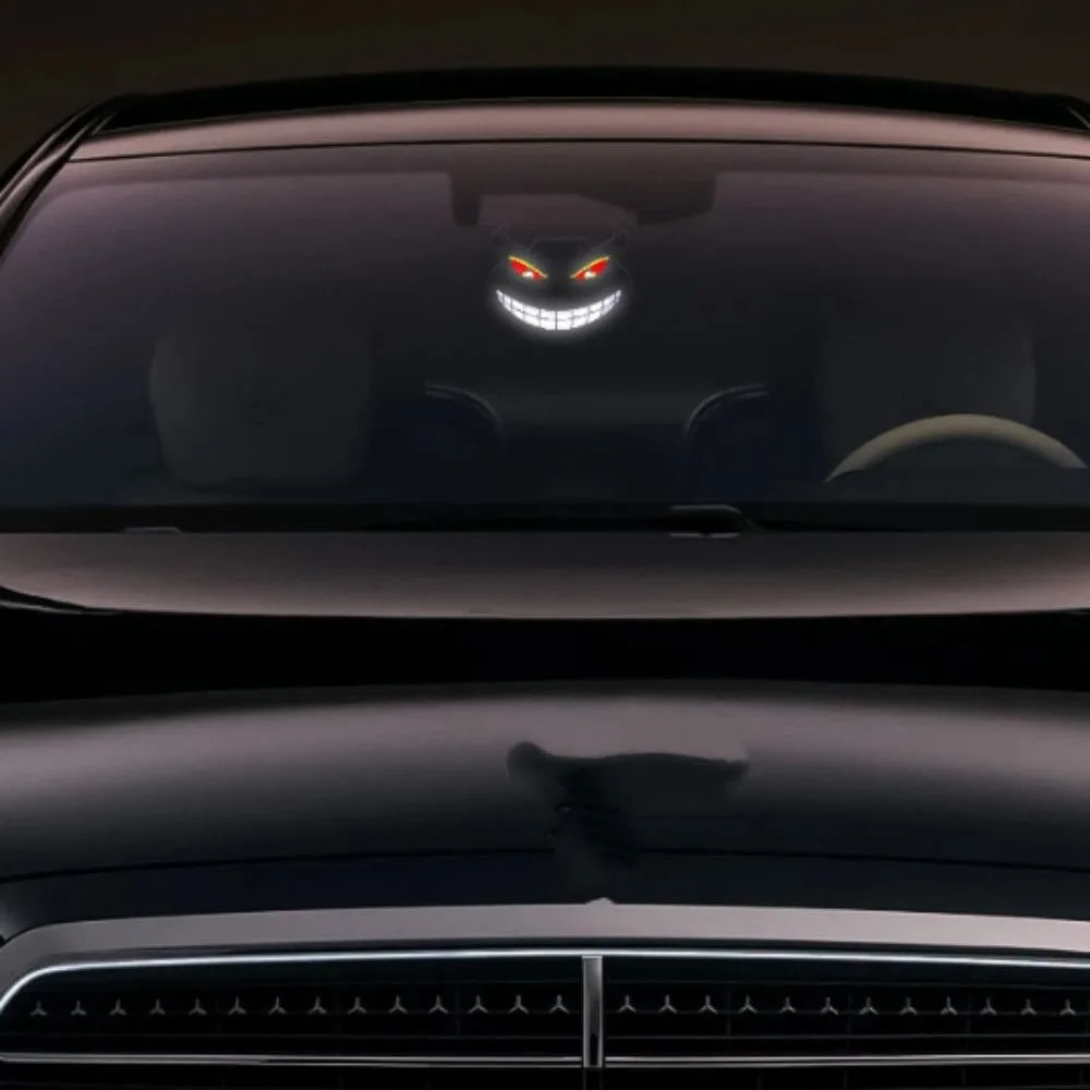Eye Shape Solar LED Warning Light Suction Cup Solar Self-Charging Flashing Car Light Bright Soft LED Sturdy Plastic Shell