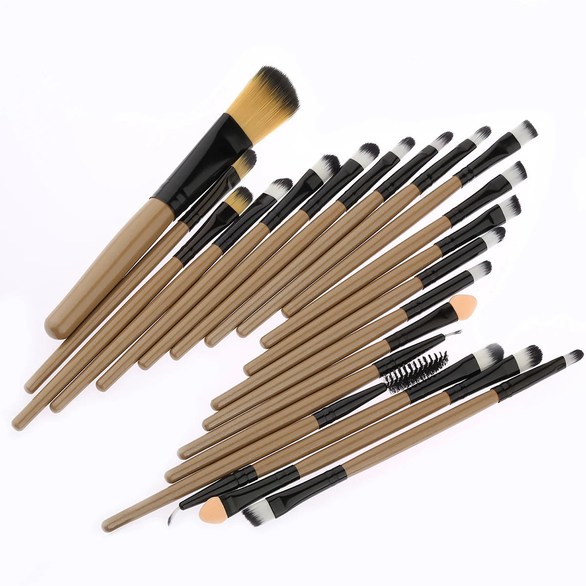 

20 Pcs Set Professional Daily Use Bamboo Handle Cosmetics Makeup Brushes Set For Women Powder Powder Brush Brush