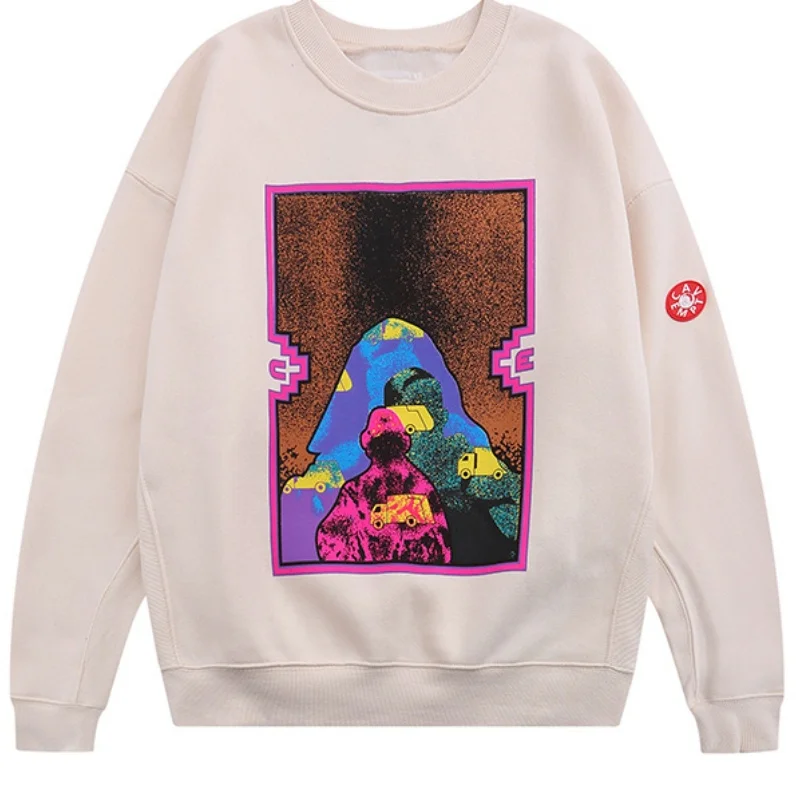 Retro Washed Batik C.E Cav Empt Fleece Round-neck Sweatshirt Casual Loose Men Women Sportswear