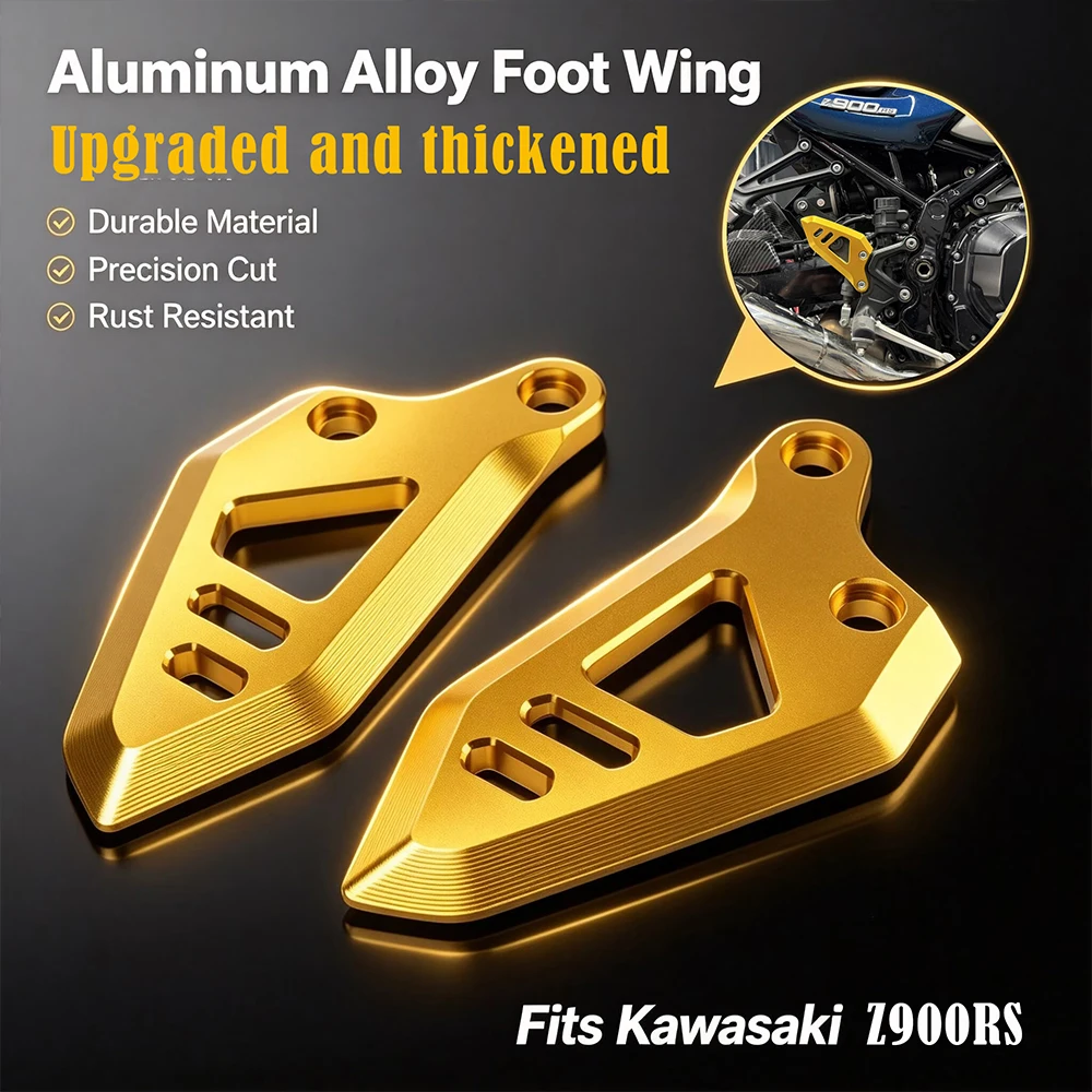 Für KAWASAKI Z900RS 2018-2026 Motorrad Fußrasten Fersenschutzabdeckung CNC Fußrasten Dekorative Platten für Z900 RS
