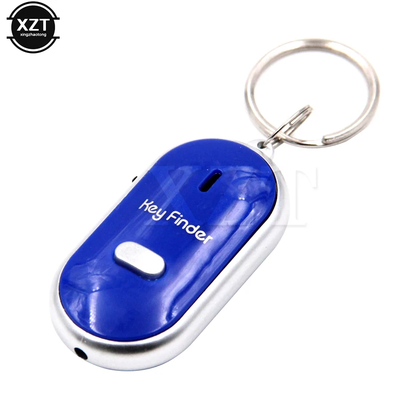 

Anti-lost LED Key Finder Locator Key Chain Whistle Audio Induction Wireless GPS Locator Key Anti-lost Device with Flashlight