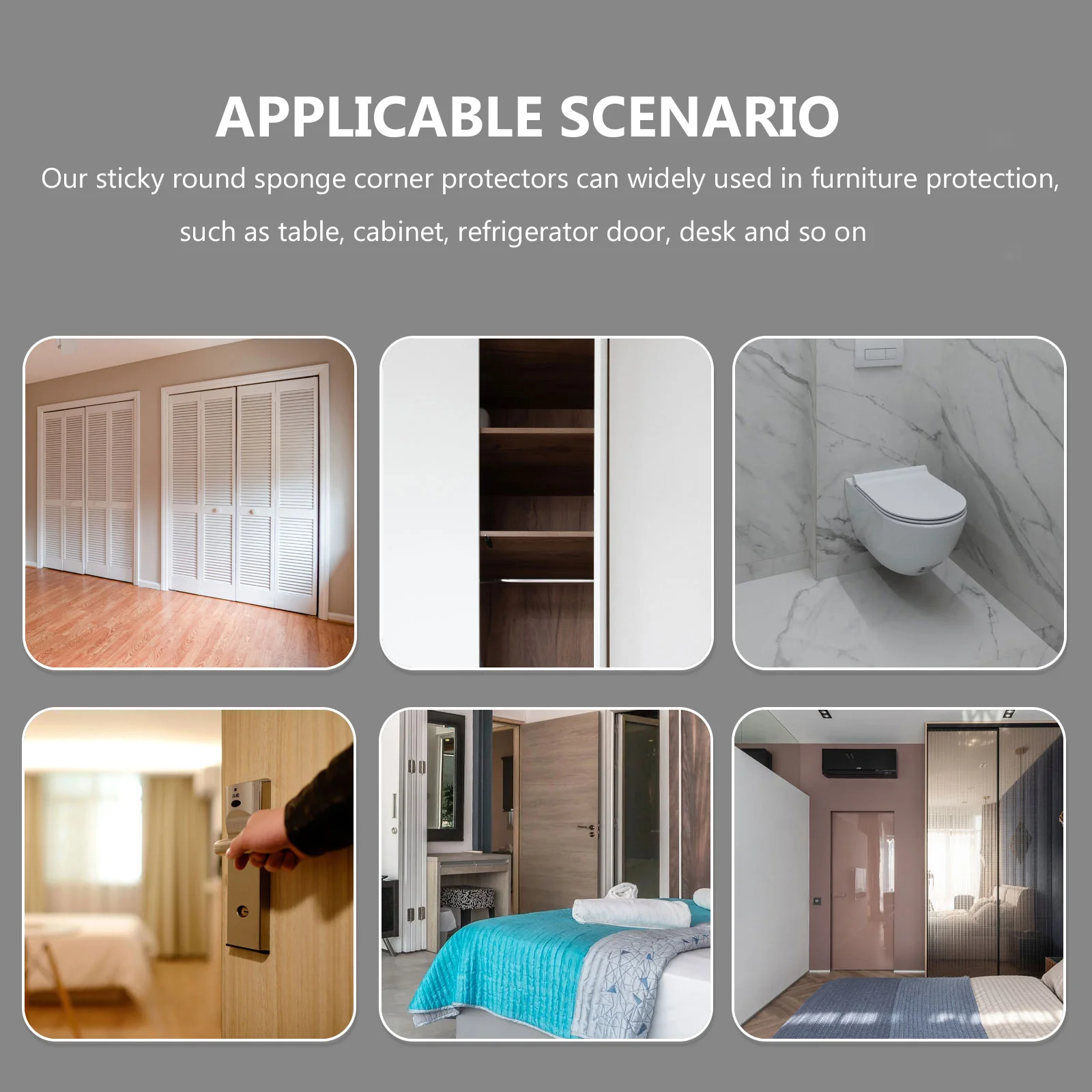

30Pcs Round Sticky Cover Anti-Collision Corner Protector Compact Lightweight Furniture Cabinet Door Bumper Guard Safe Durable