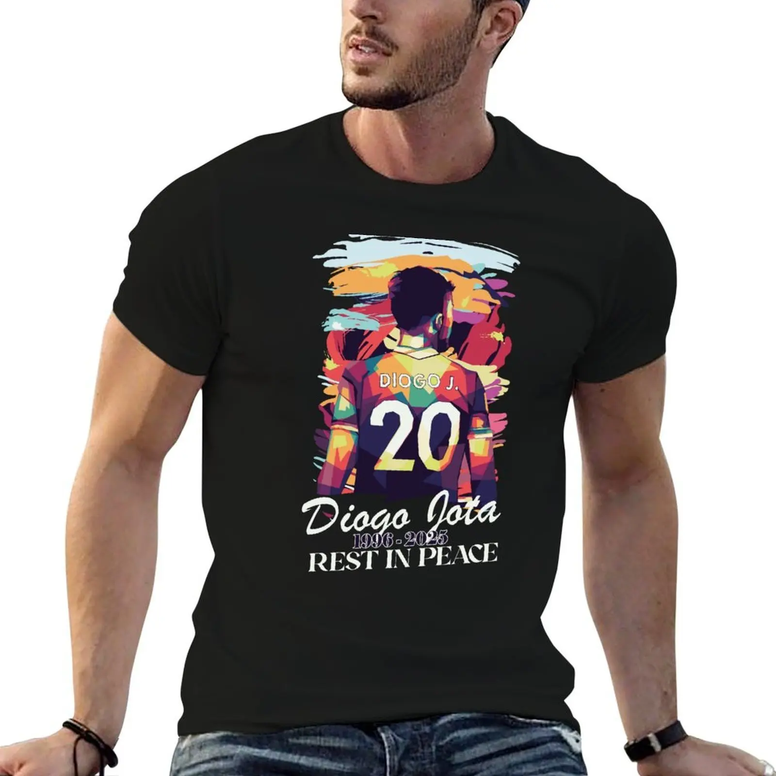 Rest Jn Peace Diogo Jotta, R.I.P Diogo José T-Shirt Art Pattern Printed Casual Top-image