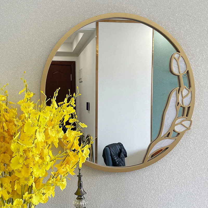 

Korean Decorative Mirrors Round Dining Living Room Japanese Indoor Vanity Decorative Mirrors Indoor Espejo Salon Decoration