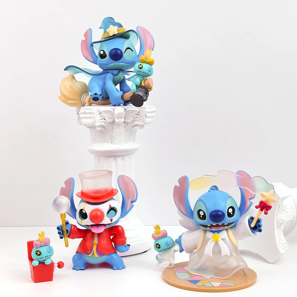 ฟิกเกอร์อนิเมะสติทช์ ซีรีส์ขายดี โมเดลการ์ตูนน่ารัก วัสดุ PVC ของตกแต่งโต๊ะ ของสะสม ของเล่นเด็ก